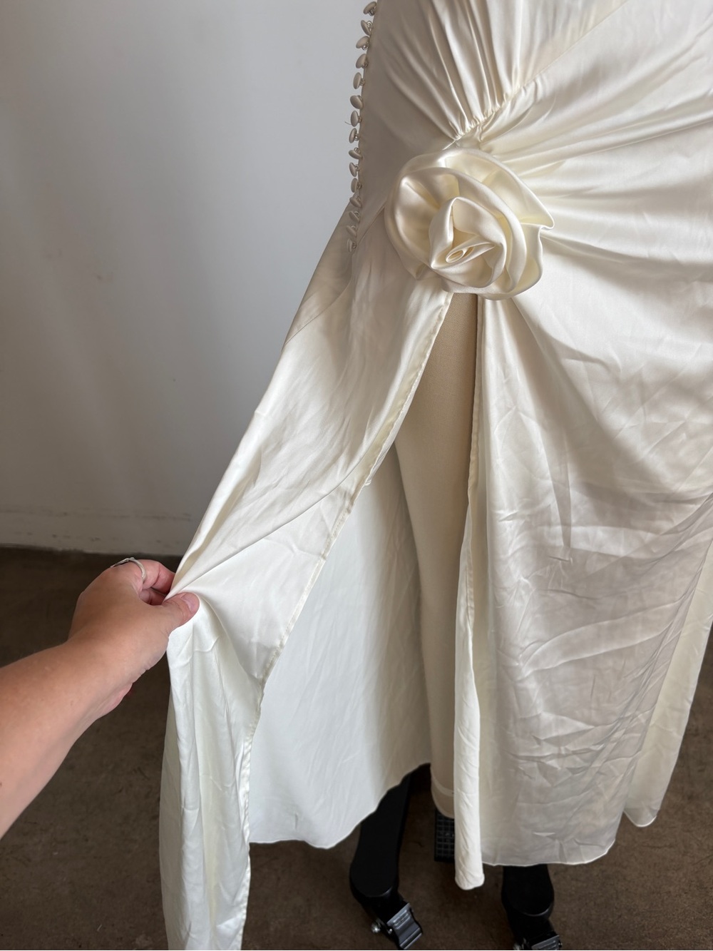 $398 NWT For Love And Lemons “Paula” Maxi Gown in White Sz XXS - Picture 7 of 13